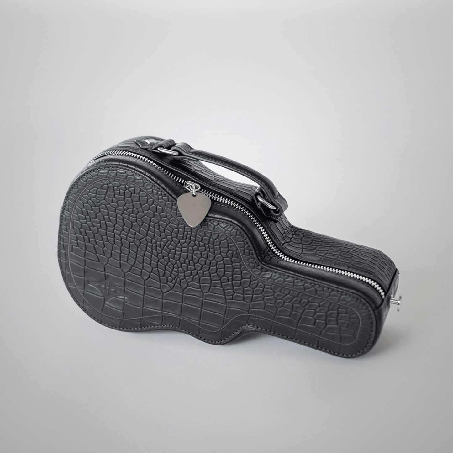 PRE-SALE: Mini Ritual Crossbody Bag BLACK CROC Guitar Case Bag with Real Guitar Strap