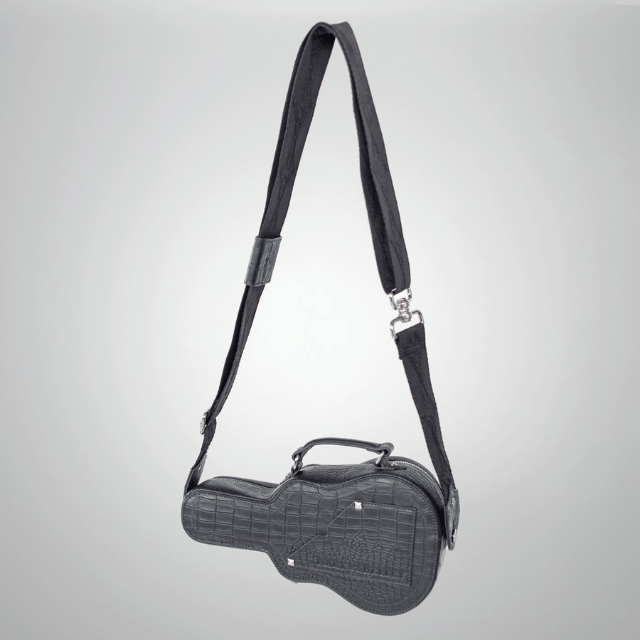 Black Croc Mini Ritual Bag