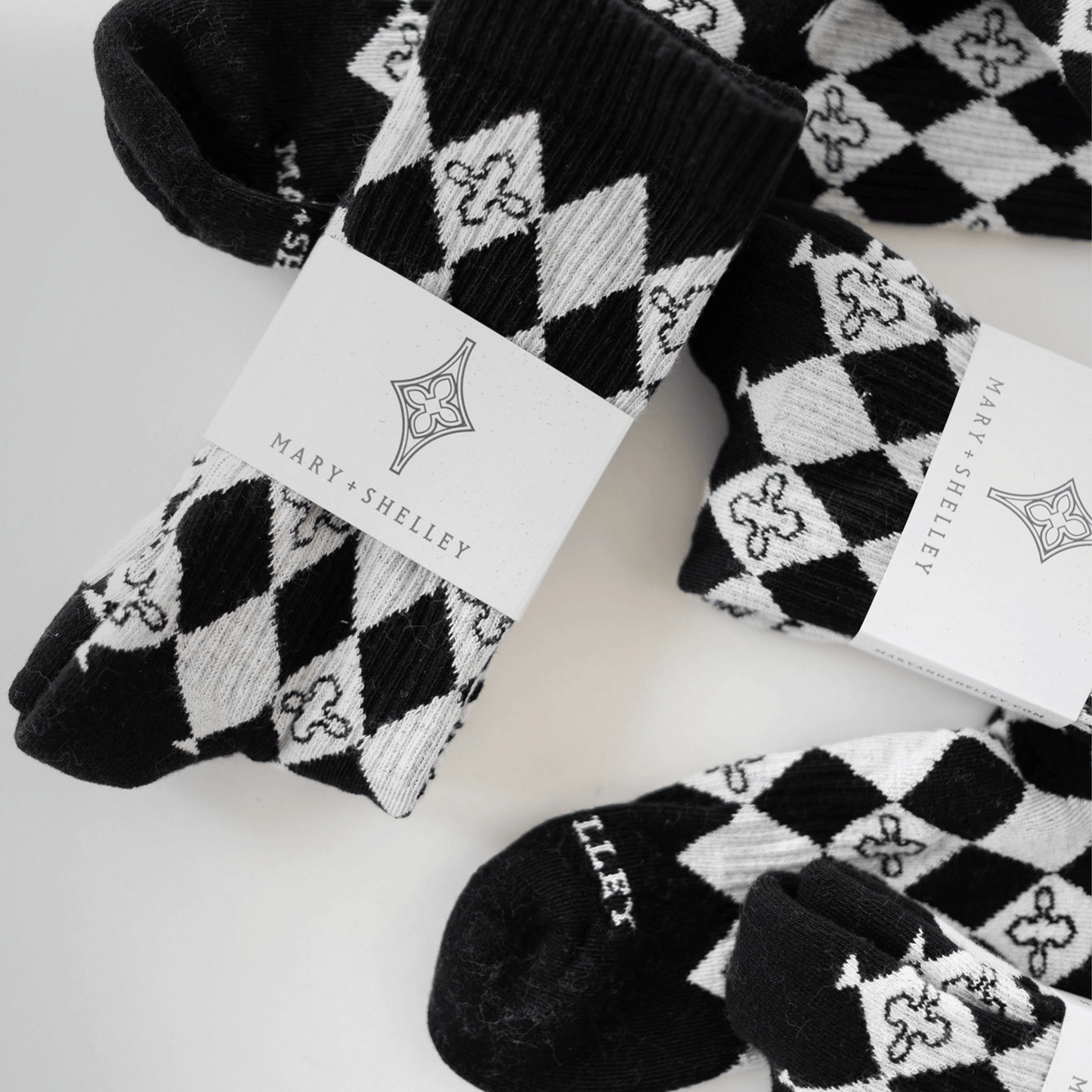 Harlequin Diamond Checkerboard Socks