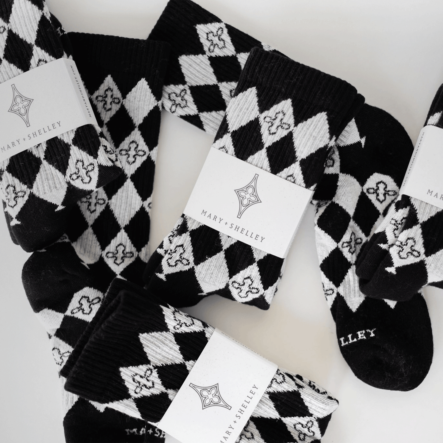 Harlequin Diamond Checkerboard Socks