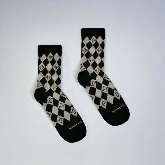 Harlequin Diamond Checkerboard Socks