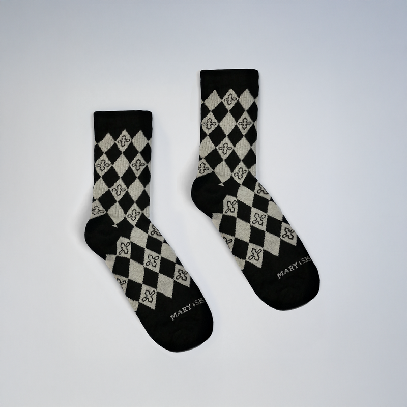 Harlequin Diamond Checkerboard Socks