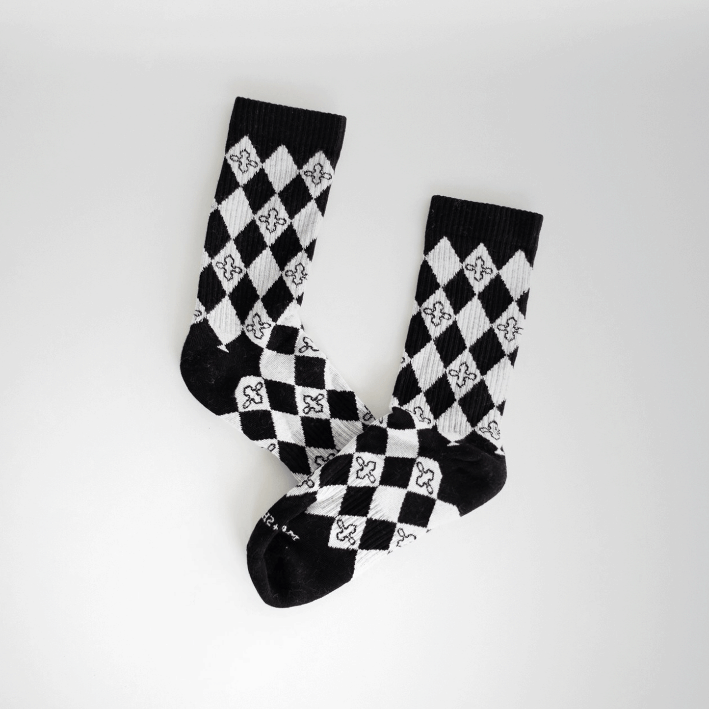 Harlequin Diamond Checkerboard Socks