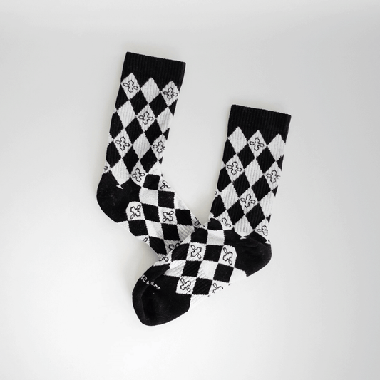 Harlequin Diamond Checkerboard Socks